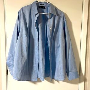 2XL blue mens dress shirt jones New York
